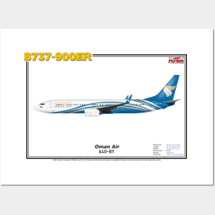 Boeing B737-900ER - Oman Air (Art Print) Posters and Art